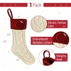 image:imageMr Pen Cable Knit Christmas Stockings 18 Inch 4 Pack Red  Premium Acrylic Yarn Cozy Holiday Stockings for Mantel Dcor Fireplace Hanging amp Christmas Gift StuffersCream and Red With C