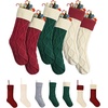 image:imageMr Pen Cable Knit Christmas Stockings 18 Inch 4 Pack Red  Premium Acrylic Yarn Cozy Holiday Stockings for Mantel Dcor Fireplace Hanging amp Christmas Gift StuffersGreen  Red  Cream