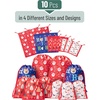 image:imageMr Pen Christmas Drawstring Gift Bags 10 pcs  Christmas Gift Bags Assorted Sizes Christmas Bags with Drawstring Christmas Gift Bags BulkChristmas 5