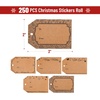 image:imageMr Pen Christmas Gift Tags Stickers 2 x 3 250 pcs  Kraft Christmas Gift Tags SelfAdhesiveBrown