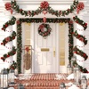 image:imageMr Pen Christmas Pom Pom Garland 3 Pack 196Ft Red and White  Felt Ball Garland