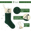 image:imageMr Pen Christmas Stockings with Initials 18 Letter L Cream and Red  Cable Knit Stockings for Christmas Cable Knit Christmas Stocking for Christmas Large Knit Stockings ChristmasGreen and Cream With a