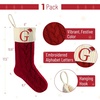 image:imageMr Pen Christmas Stockings with Initials 18 Letter L Cream and Red  Cable Knit Stockings for Christmas Cable Knit Christmas Stocking for Christmas Large Knit Stockings ChristmasRed and Cream With G