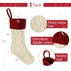 image:imageMr Pen Christmas Stockings with Initials 18 Letter L Cream and Red  Cable Knit Stockings for Christmas Cable Knit Christmas Stocking for Christmas Large Knit Stockings ChristmasCream and Red With L