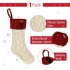 image:imageMr Pen Christmas Stockings with Initials 18 Letter L Cream and Red  Cable Knit Stockings for Christmas Cable Knit Christmas Stocking for Christmas Large Knit Stockings ChristmasCream and Red With K