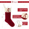 image:imageMr Pen Christmas Stockings with Initials 18 Letter L Cream and Red  Cable Knit Stockings for Christmas Cable Knit Christmas Stocking for Christmas Large Knit Stockings ChristmasRed and Cream With a