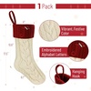 image:imageMr Pen Christmas Stockings with Initials 18 Letter L Cream and Red  Cable Knit Stockings for Christmas Cable Knit Christmas Stocking for Christmas Large Knit Stockings ChristmasCream and Red With J