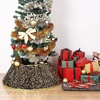 image:imageMr Pen Christmas Tree Collar  28 Christmas Tree Collars for Artificial Trees Gold Sequin Christmas Tree Base Cover Tree Collar for Pencil TreeGold Sequin