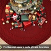 image:imageMr Pen Christmas Tree Skirt 36  Red Knitted Christmas Skirt Tree for Xmas Trees
