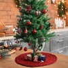image:imageMr Pen Christmas Tree Skirt 36  Red Knitted Christmas Skirt Tree for Xmas Trees