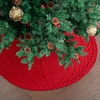 image:imageMr Pen Christmas Tree Skirt 36  Red Knitted Christmas Skirt Tree for Xmas Trees