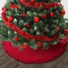 image:imageMr Pen Christmas Tree Skirt 48 inches Christmas Skirts for Xmas TreesRed Knitted 1