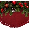 image:imageMr Pen Christmas Tree Skirt 48 inches Christmas Skirts for Xmas TreesRed Knitted 1