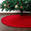 image:imageMr Pen Christmas Tree Skirt 48 inches Christmas Skirts for Xmas TreesRed Knitted 2