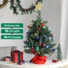 image:imageMr Pen Mini Christmas Tree with 40 LED Lights 23  Table Top Christmas Tree Small Christmas Tree with Lights and Hanging OrnamentsGreen