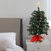 image:imageMr Pen Mini Christmas Tree with 40 LED Lights 23  Table Top Christmas Tree Small Christmas Tree with Lights and Hanging OrnamentsGreen