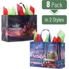 image:imageMr Pen Reusable Christmas Gift Bags 8 Pack 166 x 127 x 73  2 Designs Large Holiday Tote Bags with Handles Durable Fabric Xmas Gift Bags for Large Presents amp Multiple GiftsChristmas 4