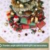 image:imageMr Pen White Faux Fur Christmas Tree Skirt 36 inches Gold Snowflakes