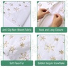 image:imageMr Pen White Faux Fur Christmas Tree Skirt 36 inches Gold Snowflakes