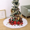 image:imageMr Pen White Faux Fur Christmas Tree Skirt 36 inches Gold Snowflakes