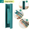 image:imageMr Pen Wrapping Paper Cutter 2 Pcs Deep Teal  Safe Slide Cutting Tool for Gift Wrap Crafting Holiday Packaging DIY Projects Christmas Gift Wrapping Paper Cutter Slider
