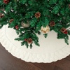image:imageMr Pen 36 White Christmas Tree Skirt Knitted Xmas Tree Skirt  Small Tree Skirt36
