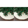 image:imageMr Pen 36 White Christmas Tree Skirt Knitted Xmas Tree Skirt  Small Tree Skirt36 Pack of 2