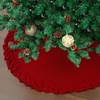 image:imageMr Pen Small Christmas Tree Skirt 24 Red Knitted Christmas Skirt Tree  Xmas Tree Skirt24