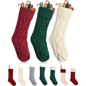 image:imageMr Pen Cable Knit Christmas Stockings 18 Inch 4 Pack Red  Premium Acrylic Yarn Cozy Holiday Stockings for Mantel Dcor Fireplace Hanging amp Christmas Gift StuffersGreen  Red  Cream