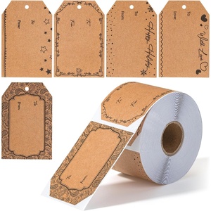 image:imageMr Pen Christmas Gift Tags Stickers 2 x 3 250 pcs  Kraft Christmas Gift Tags SelfAdhesiveBrown