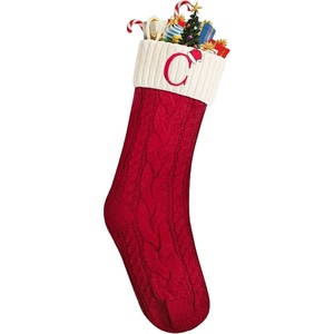 image:imageMr Pen Christmas Stockings with Initials 18 Letter L Cream and Red  Cable Knit Stockings for Christmas Cable Knit Christmas Stocking for Christmas Large Knit Stockings ChristmasRed and Cream With C