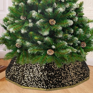 image:imageMr Pen Christmas Tree Collar  28 Christmas Tree Collars for Artificial Trees Gold Sequin Christmas Tree Base Cover Tree Collar for Pencil TreeGold Sequin