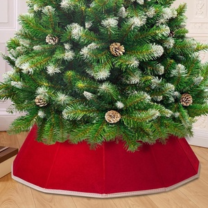 image:imageMr Pen Christmas Tree Collar  28 Christmas Tree Collars for Artificial Trees Gold Sequin Christmas Tree Base Cover Tree Collar for Pencil TreeRed
