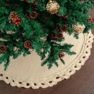 image:imageMr Pen Christmas Tree Skirt 24 inches Cream Knitted Christmas Skirt Tree  Xmas Tree Skirt24