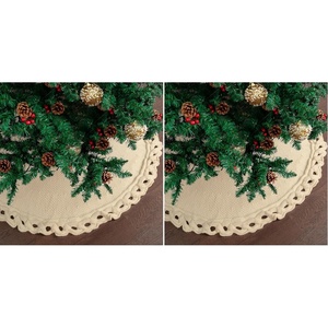 image:imageMr Pen Christmas Tree Skirt 24 inches Cream Knitted Christmas Skirt Tree  Xmas Tree Skirt24 Pack of 2