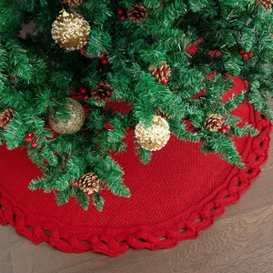 image:imageMr Pen Christmas Tree Skirt 48 inches Christmas Skirts for Xmas TreesRed Knitted 1