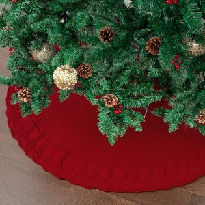 image:imageMr Pen Christmas Tree Skirt 48 inches Christmas Skirts for Xmas TreesRed Knitted 2