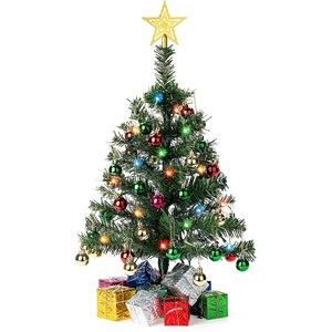 image:imageMr Pen Mini Christmas Tree with 40 LED Lights 23  Table Top Christmas Tree Small Christmas Tree with Lights and Hanging OrnamentsGreen