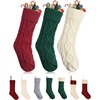 image:imageMr Pen Christmas Stocking with Initial 18 InchGreen  Red  Cream