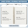 image:imageMr Pen Lined Spiral Journal Notebook A5 57x79 160 PagesBlack
