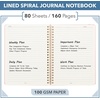 image:imageMr Pen Lined Spiral Journal Notebook A5 57x79 160 PagesBlush
