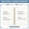 image:imageMr Pen Lined Spiral Journal Notebook A5 57x79 160 PagesGreen