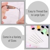 image:imageMr Pen Large Eye Needles for Hand Sewing 30 pcs 18 24 28Silver in Aluminium Storage Tube