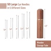 image:imageMr Pen Large Eye Needles for Hand Sewing 30 pcs 18 24 28Silver in Wooden Storage Tube