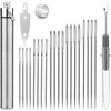 image:imageMr Pen Large Eye Needles for Hand Sewing 30 pcs 18 24 28Silver in Aluminium Storage Tube