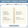 image:imageMr Pen Lined Spiral Journal Notebook A5 57x79 160 PagesBeige