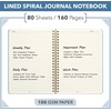 image:imageMr Pen Lined Spiral Journal Notebook A5 57x79 160 PagesBlue