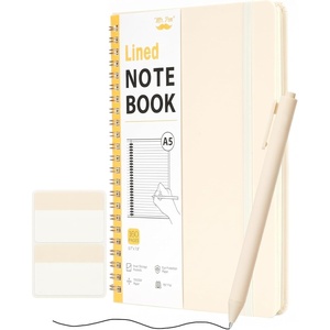 image:imageMr Pen Lined Spiral Journal Notebook A5 57x79 160 PagesBeige