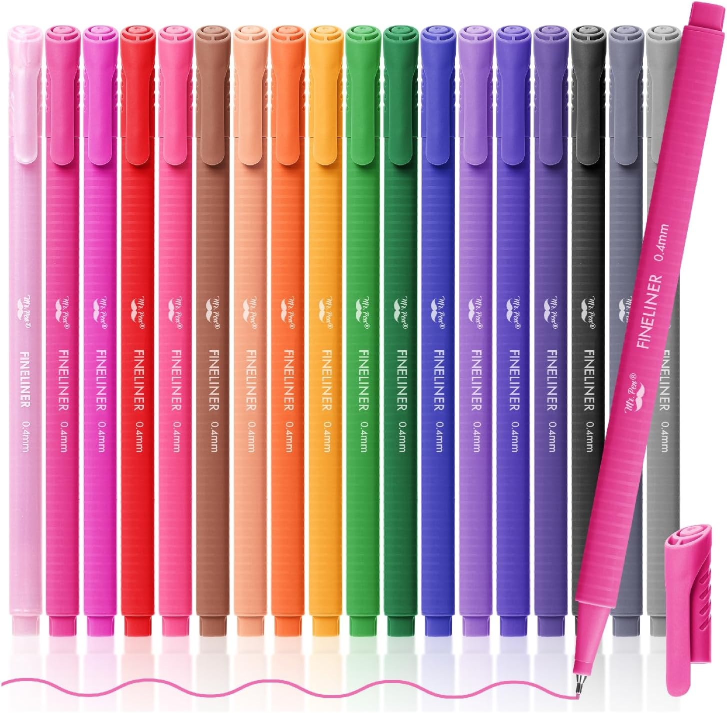 image:imageMr Pen Colored Fineliner Pens 36 Pack 04mm Fine TipMulticolor