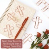 image:imageMr Pen Metal Cross Pen Clips 10 pcs Silver Cross Pen HolderRose Gold